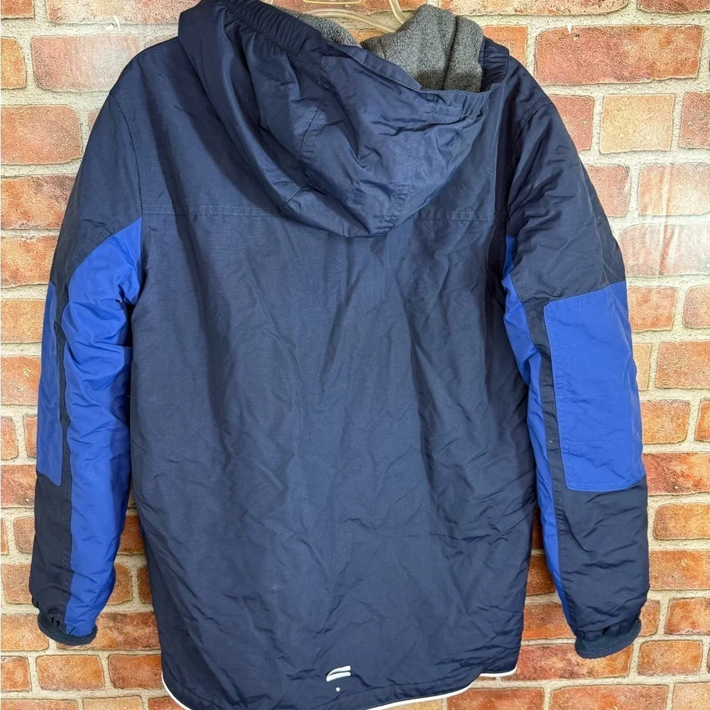 Lands' End Grow a Longs  Two-Tone Blue winter Jacket sz 14-16